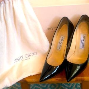Jimmy Choo Anouk Paten Leather Black